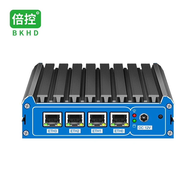 BKHD Mini Firewall Fanless Desktop Soft Router Home Business 4X2.5Gb Ethernet Gemini Lake J4125 N4000 G48 Support VPN SDWAN VLAN