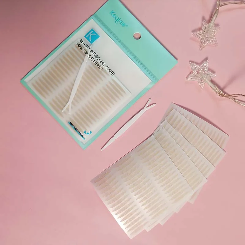 OEM  Factory Custom High Quality Small Size Crescent Shape Eyelid Stickers Lace  Fashion Cosmetic Lady Double Eyelid Tape