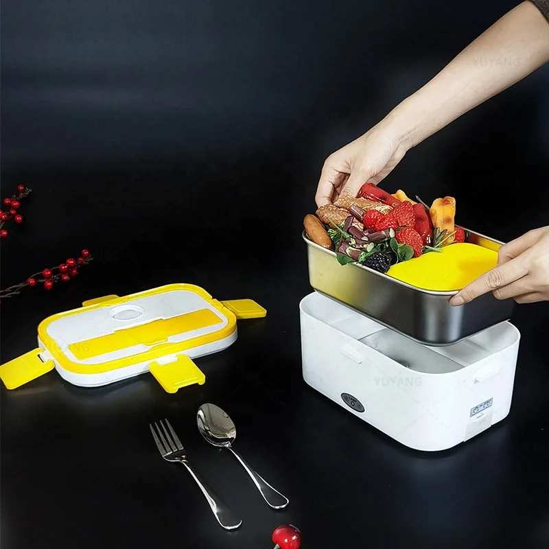 Electric Lunch Box 80W Heating Food Warmer Heater 1.8L Larger Capacity 3 In 1 Portable Heated Lunch Boxes for Adults