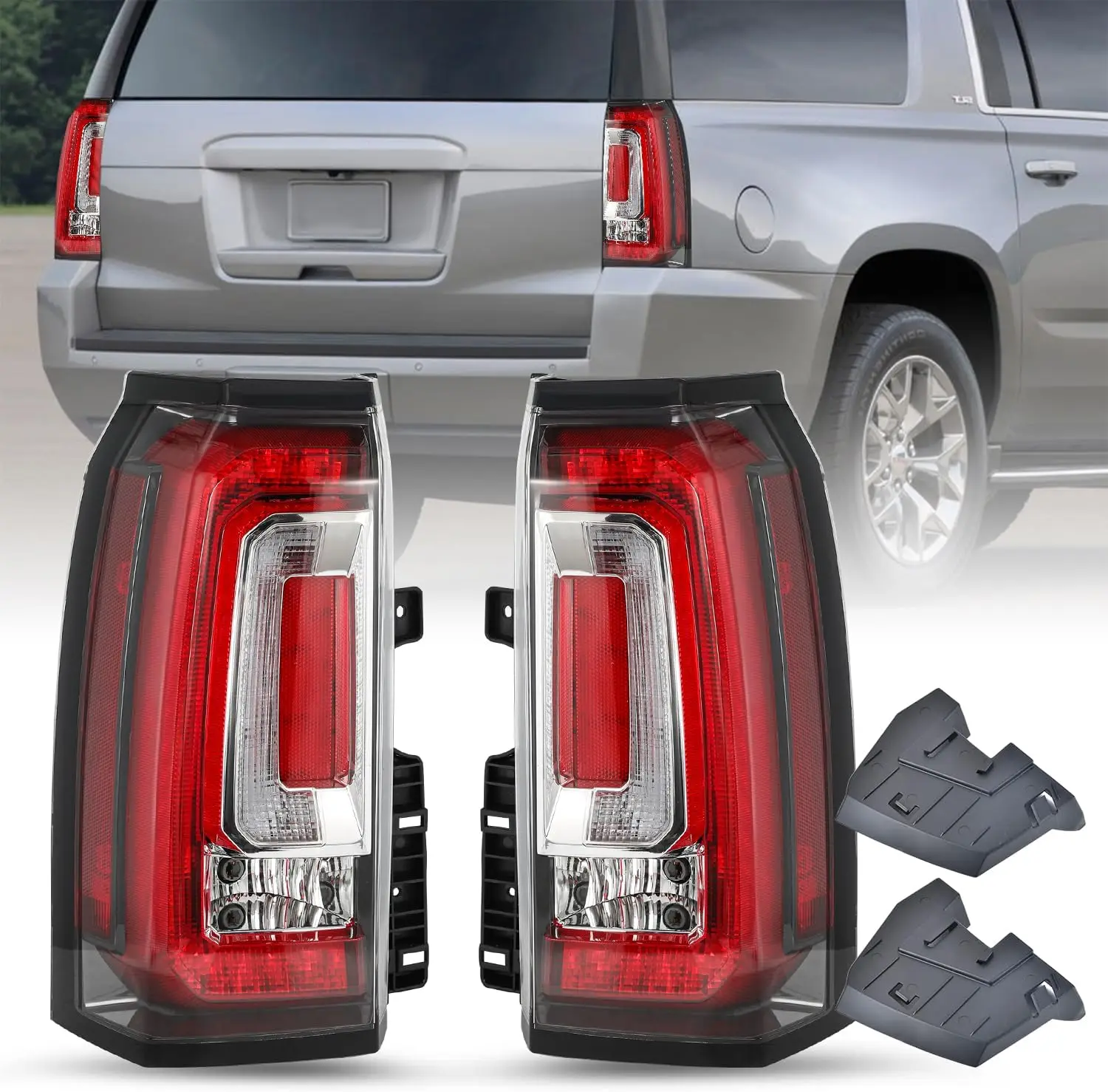 Tail Lamp Car Assemblies LED Tail Light for GMC Yukon/Youkon XL 2015-2020 Outer Rear Taillight Assembly Brake Tail Lamp Pair