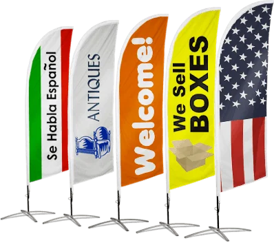 fast delivery  Factory Advertising Tear Drop Flying Feather free Custom Banner Beach Flag Flags Banners