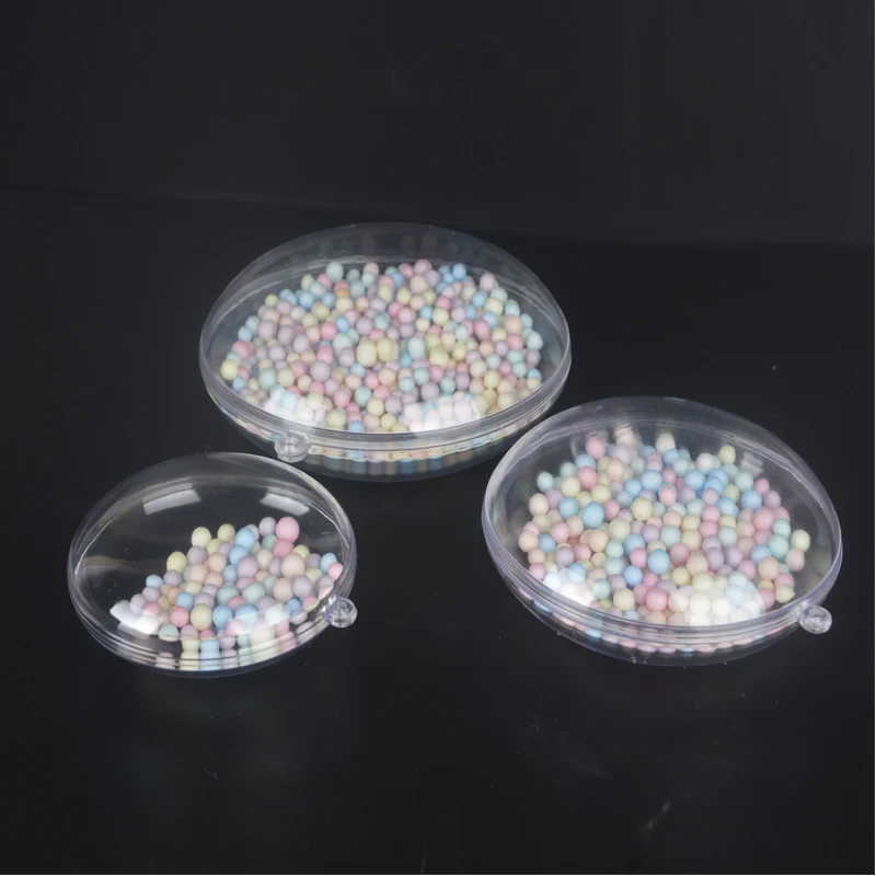 Wholesale Transparent Clear Half Ball Lens Flat Ball Ornaments Empty Clear Christmas Party Decoration Supplies