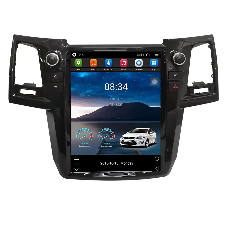 12.1inch car video player For TOYOTA Fortuner HILUX VIGO Revo 2005-2018 radio stereo built-in DSP carplay Android Auto