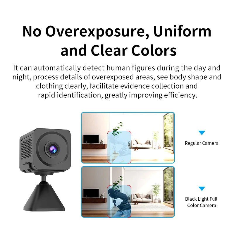 Mini 2K HD Smallest Security with App Night Vision Motion Alerts Surveillance Home WiFi Wireless 4G Camera for Indoor Outdoor