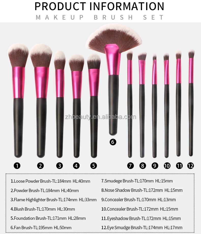 24 pcs makeup brush set