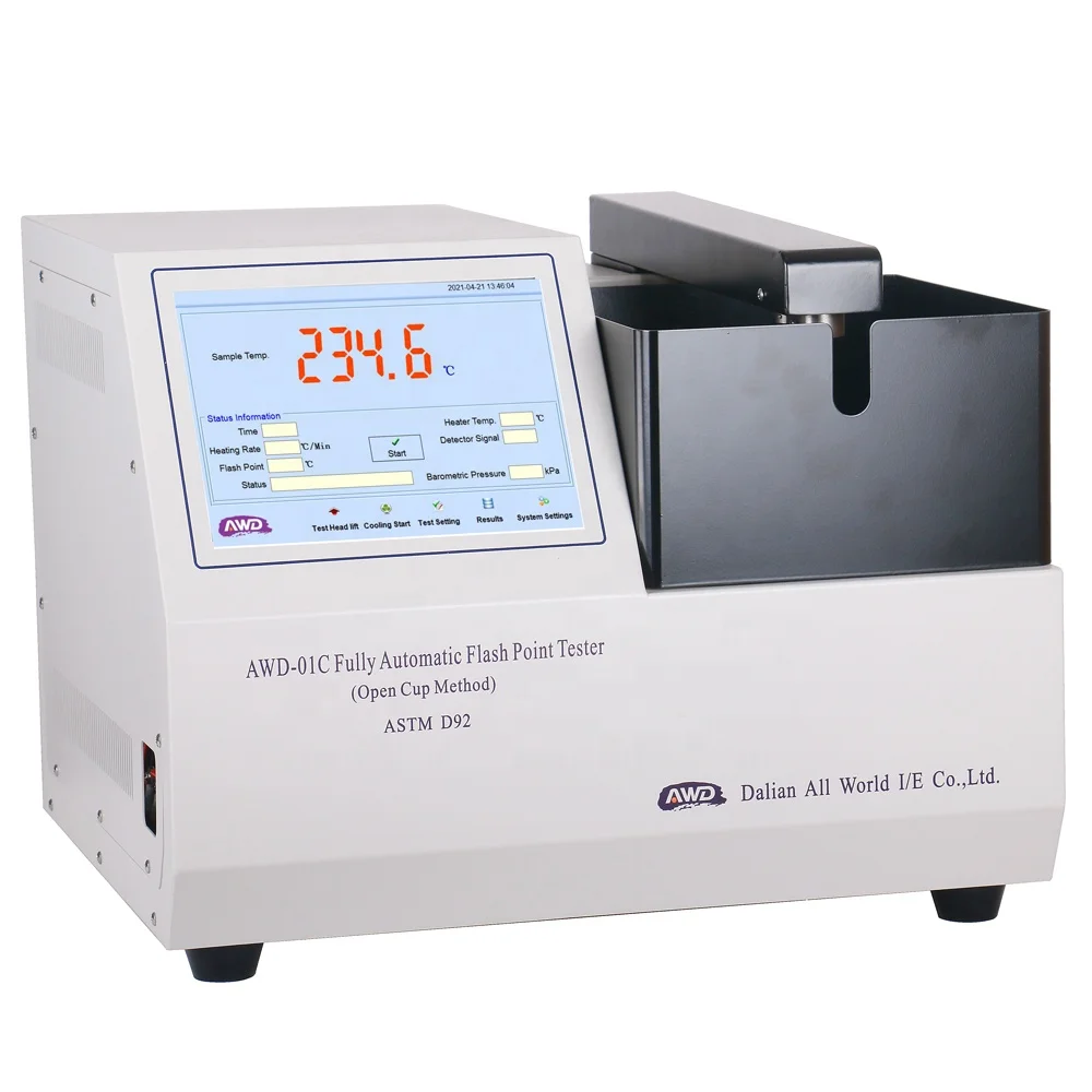 AWD-01C Горячая точка возгорания температура воспламенения оборудование с открытой спиной без косточек масло Прибора Тестер ASTM D92 тестер воспламеняемости