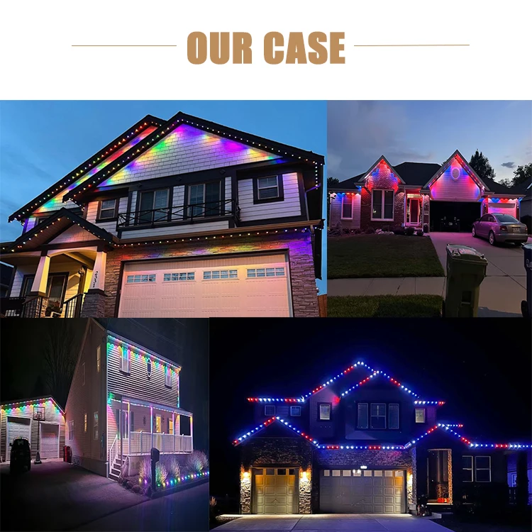 Twinklight Outdoor House Halloween Christmas Lights 2700K-6000K Rgb & Rgbw Smart LED Pixel Permanent Light Guide