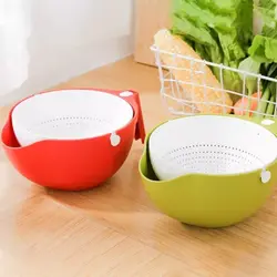 Double Layer Fruit Vegetable Washing Bowl Household Kitchen Sink Rotatable Drainer