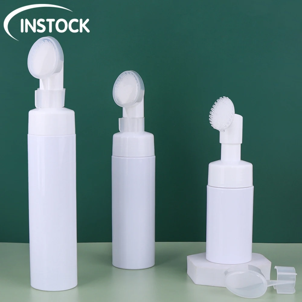 Custom In-stock 100/120/150/200/250ml PP Plastic Airless Foaming Facial Soap Dispenser Cosmetic Packaging Foam Pump Bottles