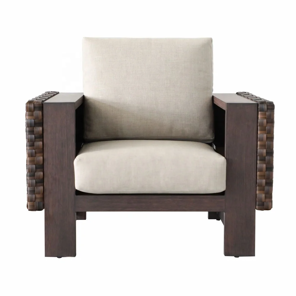 
aluminum couch outdoor woven rope strap deep seating furniture 