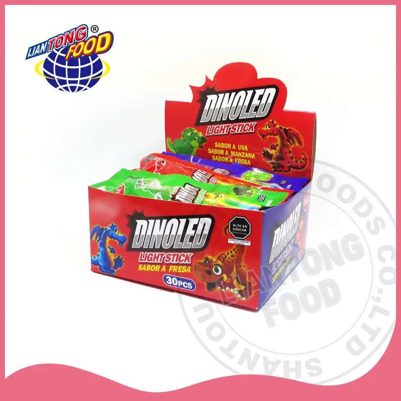 Новый продукт хорошее качество Южноафриканский рынок динозавр в форме леденца флуоресцентные конфеты