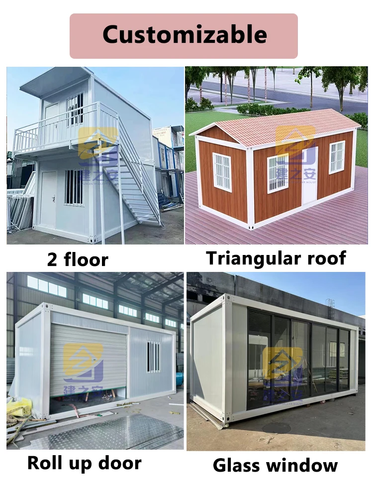 Wholesale Prefab Portable Office Kits Ready To Ship Steel Container Mobile Cabin Pods Tiny Modern Casa Detachable Modular Houses