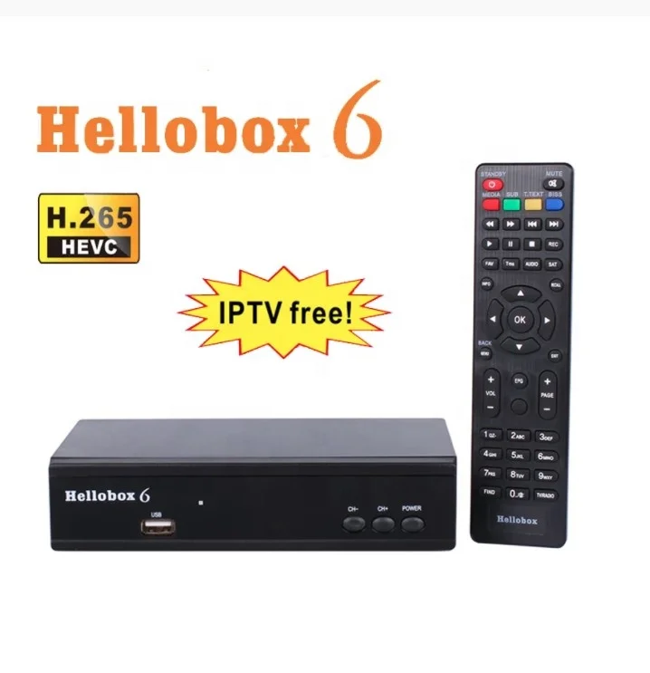  Hellobox 6 1080P Full HD спутниковый ТВ приемник Powervu Biss полностью автоматический Бесплатный IPTV H.265