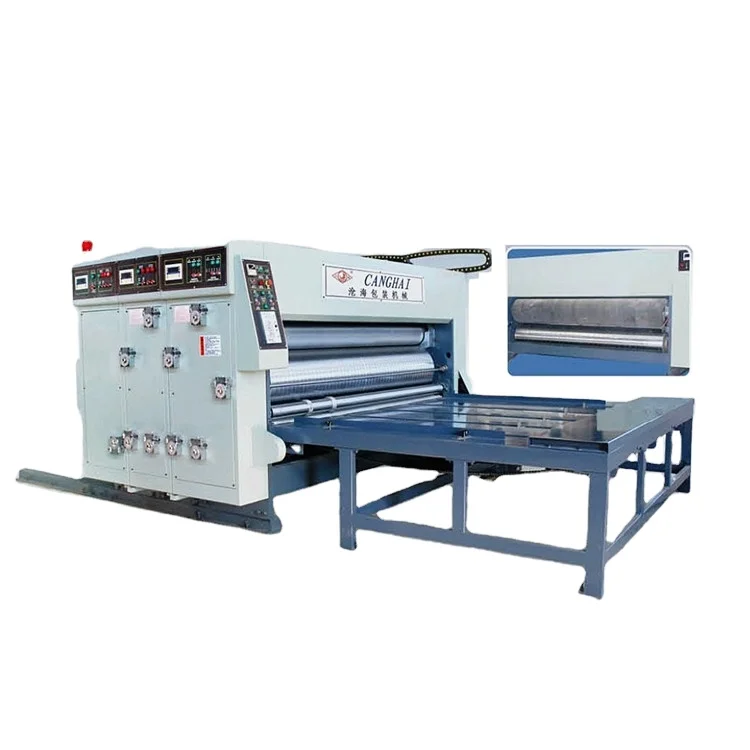 corrugated box printing machine chain feeder Model: YK1020 slotter die-cutting packing machine for making carton