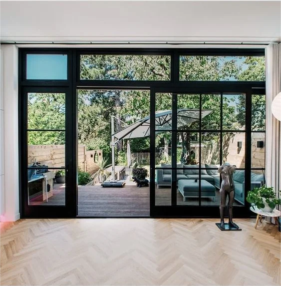 New Design Break Aluminium Profiles pocket External Glass Slide Large Sliding Patio Doors