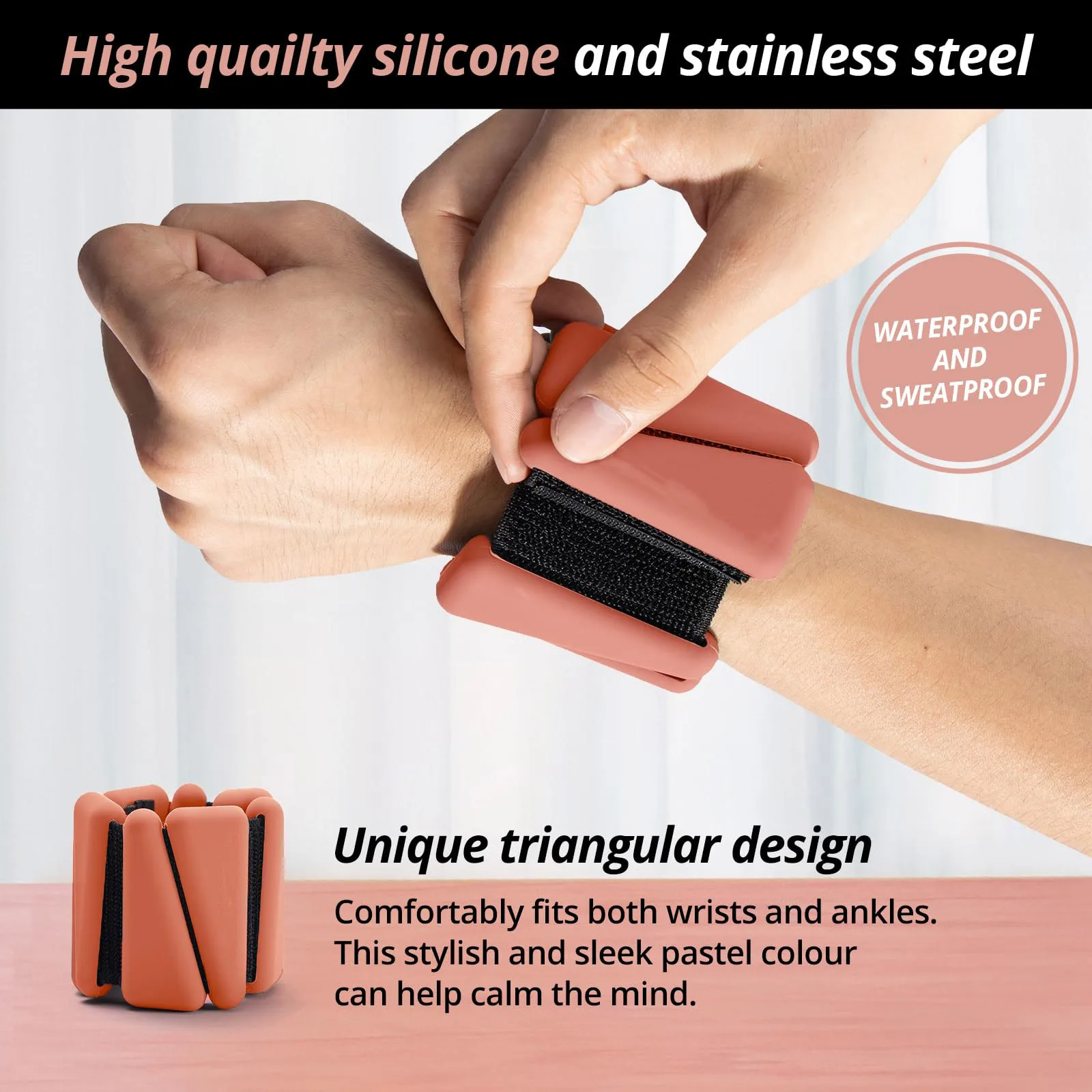 Power Bracelets Workout Weights Ankle Bangles Fitness Exercise Silicone Adjustable Wearable Wrist Ankle Weights