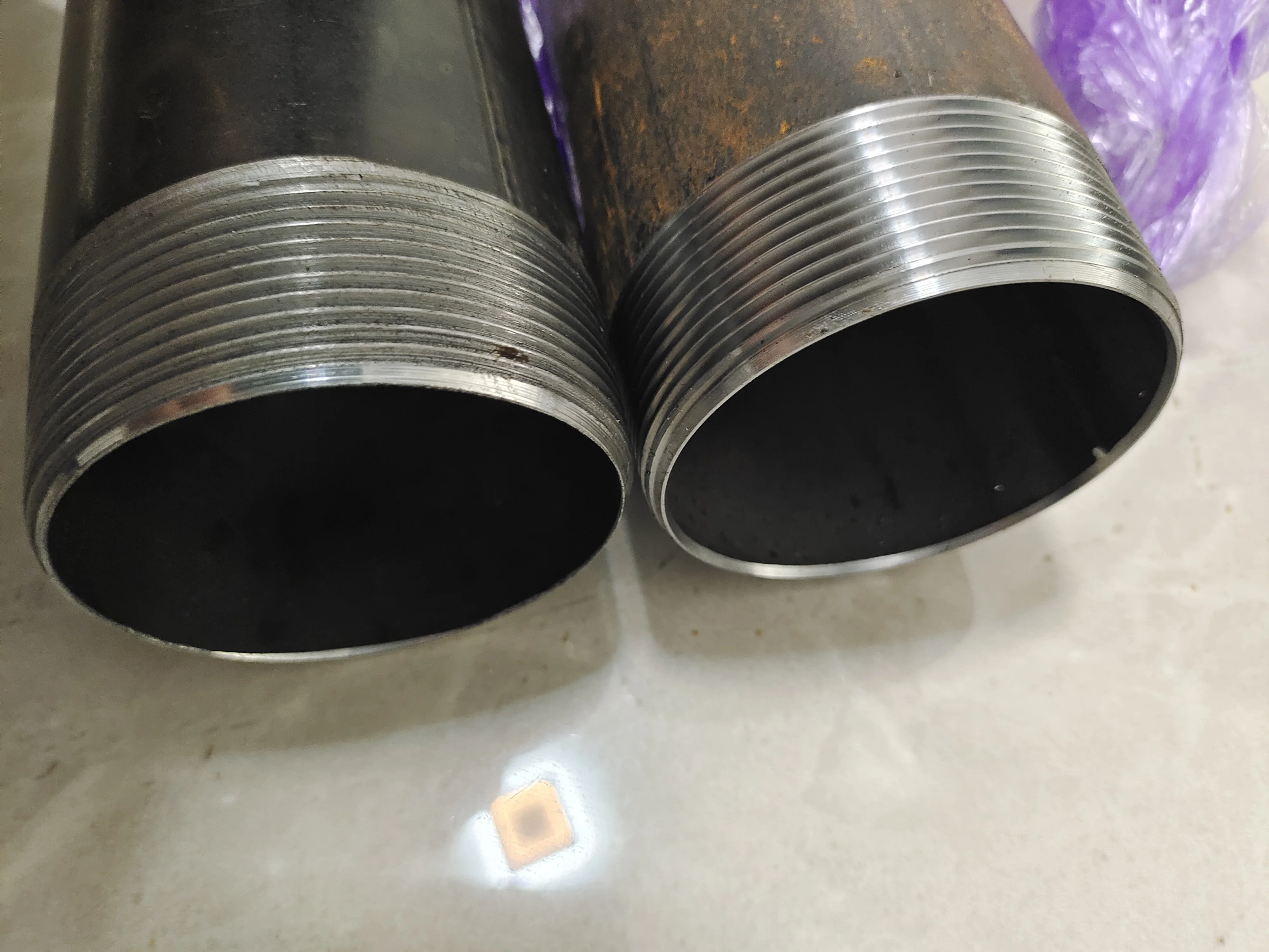 2 inch steel barrel nipple malleable Iron fitting pipe Male BSP thread