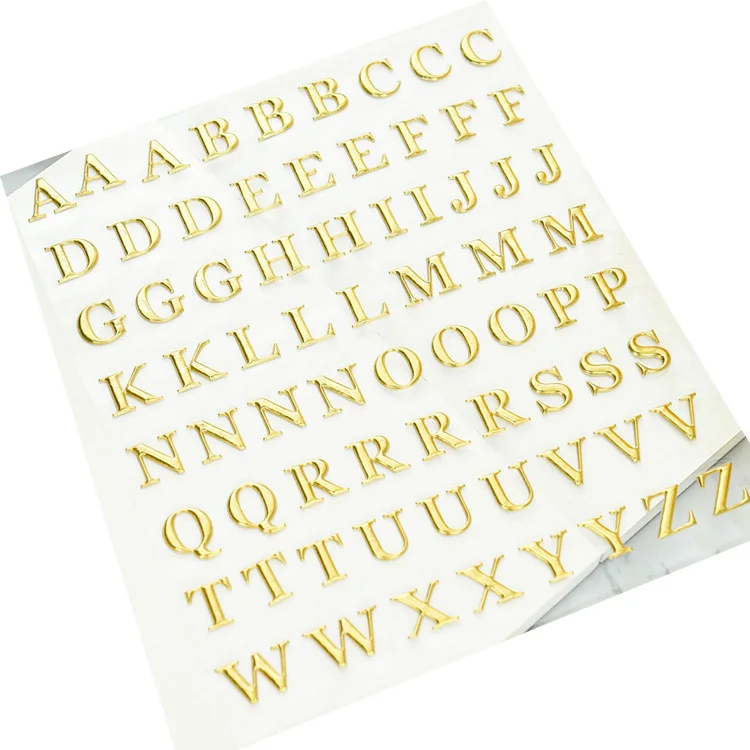 
Gold foil 3D foam puffy letter Alphabet sticker for decorative scrapbook 