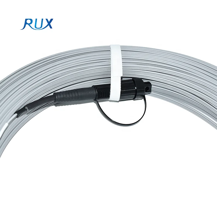 Waterproof Slim Connector Preterminated Compact Flat Drop Cable Fiber Optic Patch Cord