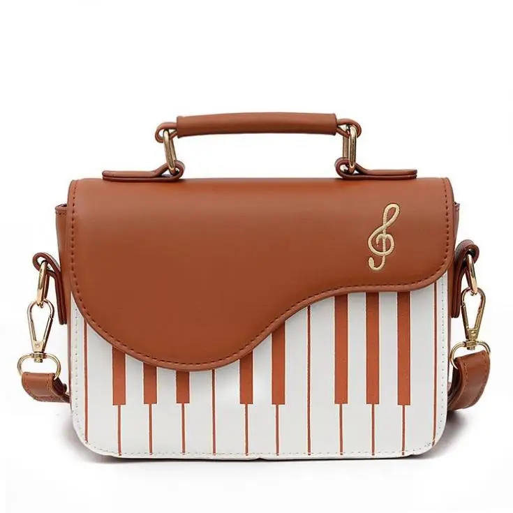 Factory Luxury PU Women Shoulder Bag Summer Stylish Ladies Handbag Purse Creative Piano Pattern Women Crossbody Bag