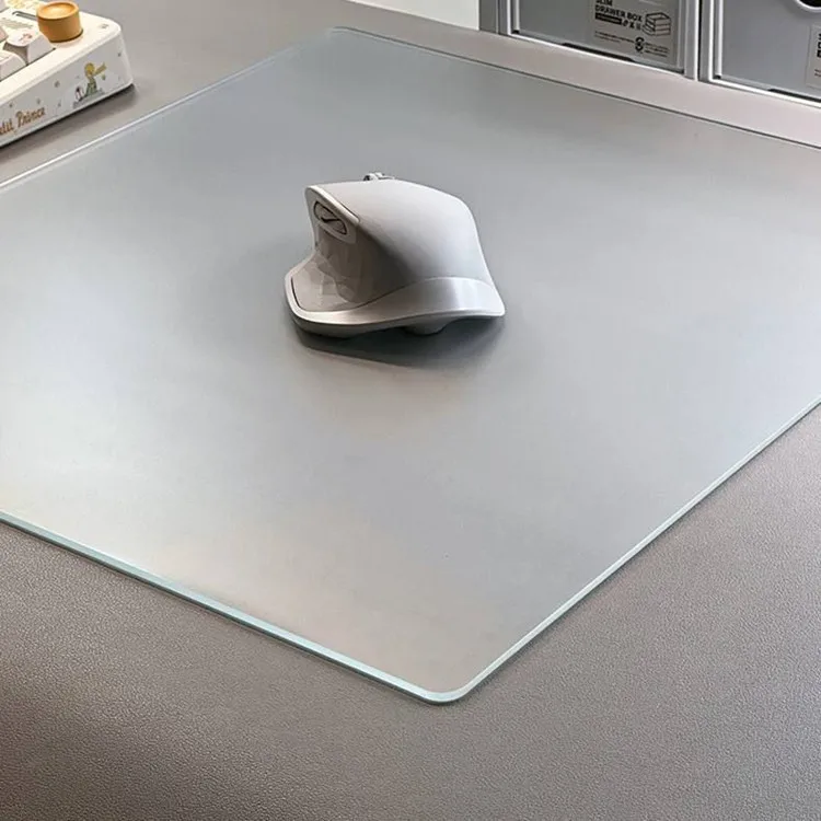 Gaming Glass Mouse Pad Hard Mousepad Waterproof Durable and Ultra Smooth Glass Mouse Mat with Improved Precision and Speed