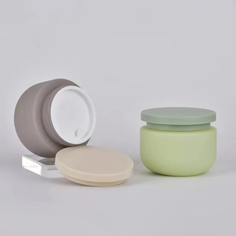 Pricate Label Body Butter 250ml Cosmetic Jar Empty Soap Dispenser Pump Head Cylinder Bottle 500ml hdpe Shampoo Green Gray