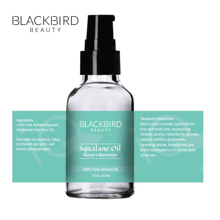 Wholesale Custom Men Women Moisturizing Massage Infused Facial Oil Balance Nourishing Squalane Face Oil