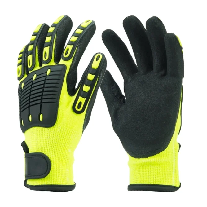 Anti Vibration Impact Resistant Safety Hand Protect Mechanical Guante TPR Impact Mechanic oil field impact Gloves