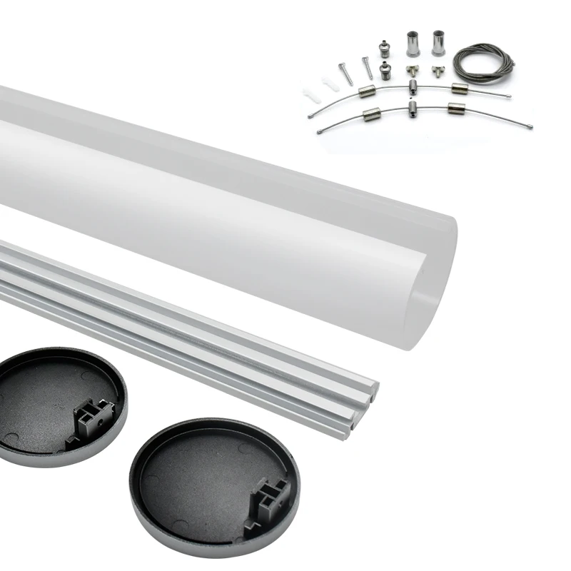 60mm Round shape pendant suspended led aluminum profile led strip light