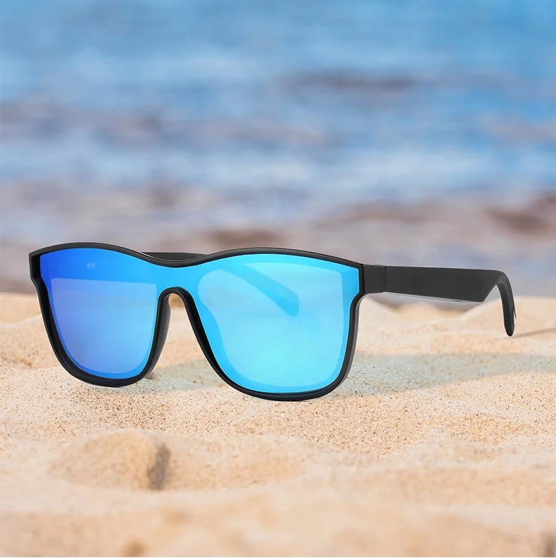 2022 New Arrivals UV 400 Polarized TR90 Eyewear Bone Conduction Earphone Audio Wireless Blue tooth Smart Sunglasses