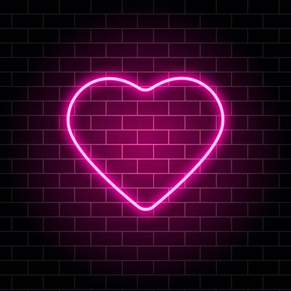 Led Neon Light Sign Heart Shape Neon Sign Wall Hanging Art For Bar Bedroom Living Room Party Home Decor Night Light