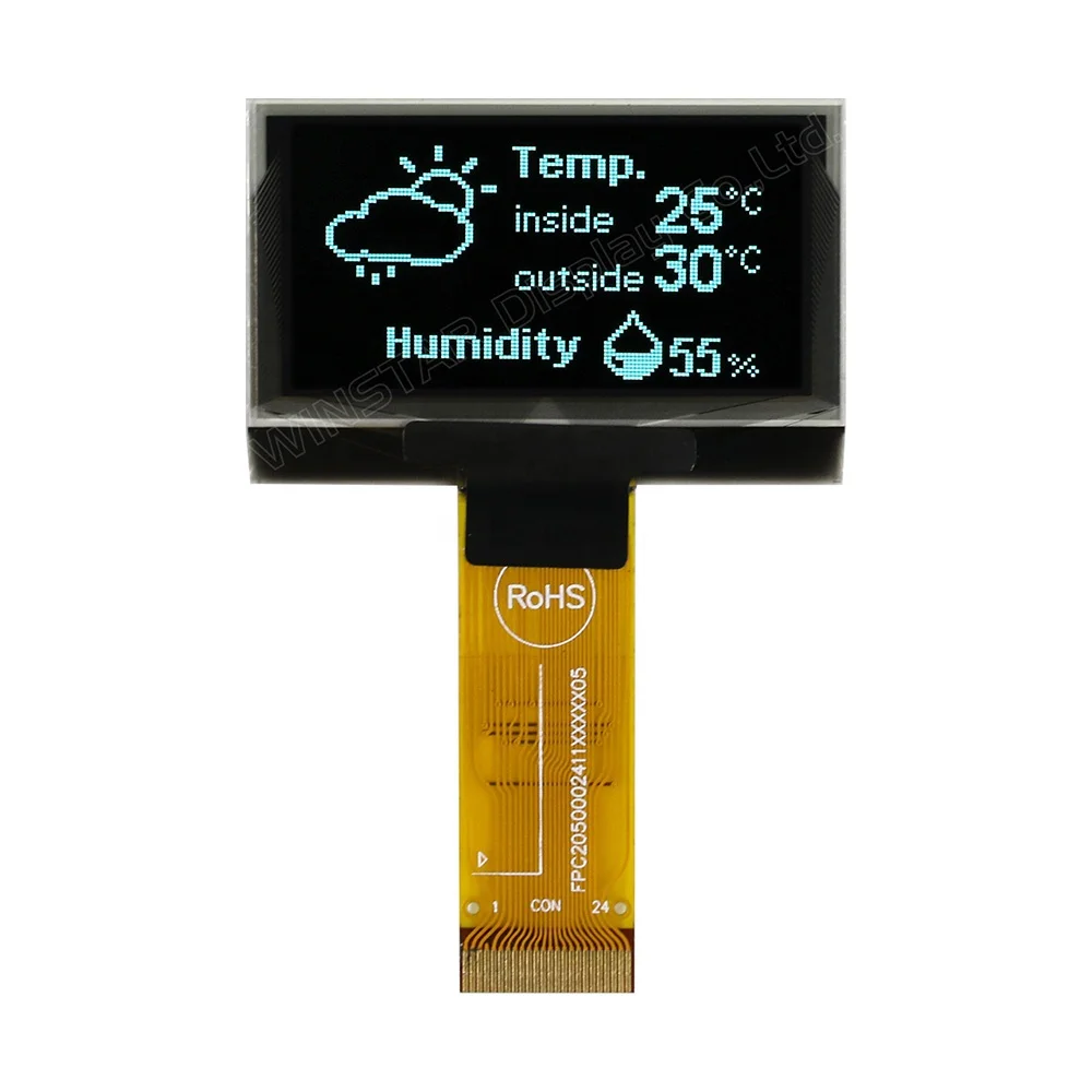 WEO012864A 12864 Winstar OLED 1.54 inch OLED Graphic Display Module 3V Power Supply 128x64