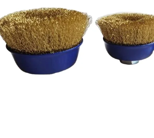 Factory direct sale non sparking copper wire brush 3 inch hand tools twisted brass steel wire wheel brush circular wire brush
