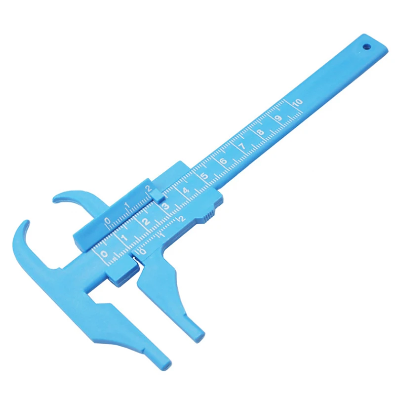 BerLin Mini Plastic Sliding Vernier Caliper Button Gauge Measure Tool