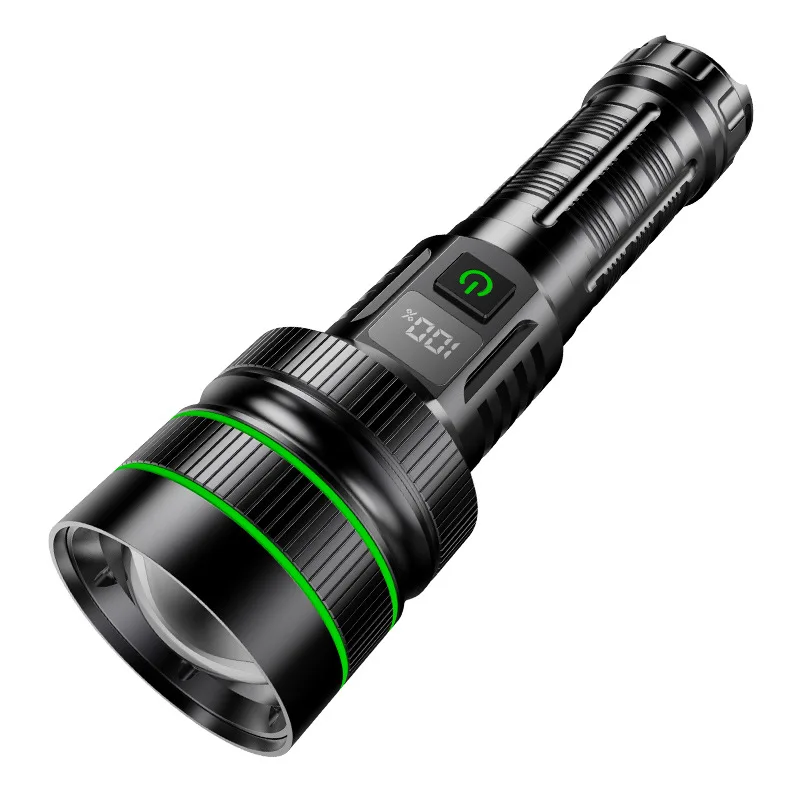 High Power Rechargeable Strong Light Torch zoomable 100000 lumen waterproof rechargeable usb led tactical torch light