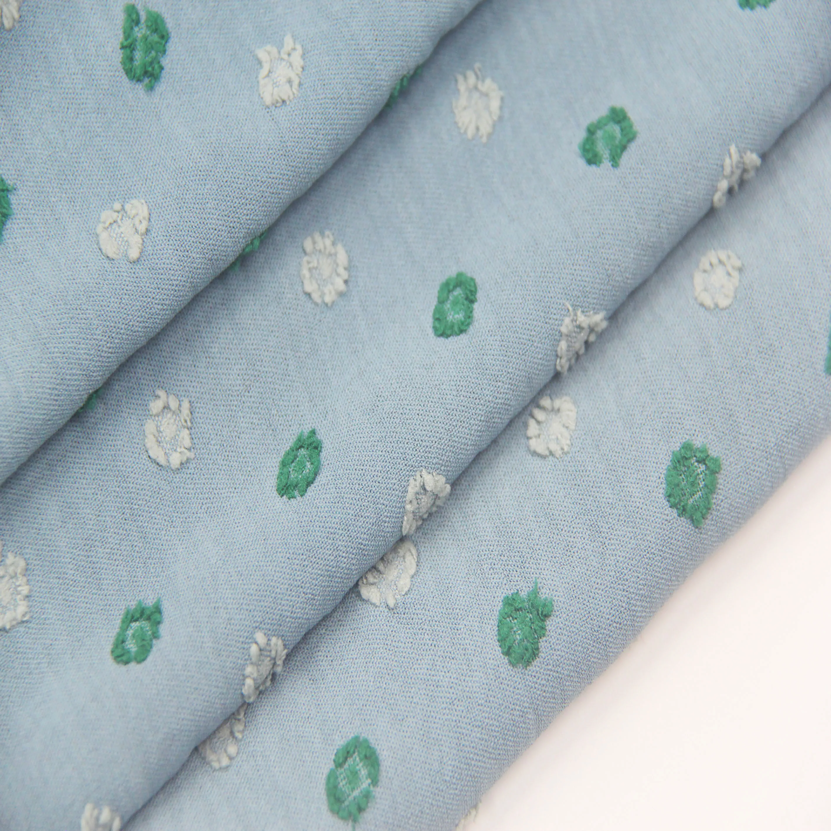 2022 new High Quality Dubai Cut Flower Plain Dyed Design Shirt 100 Polyester Soft Cey Chiffon Jacquard Dress Fabric muslim