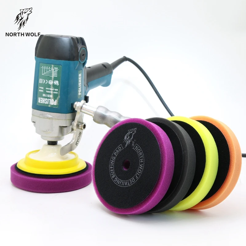 5.5' 4pcs kit North Wolf heavy cutting /polishing /finishing Classic buffer pads car detailing polishing foam pads