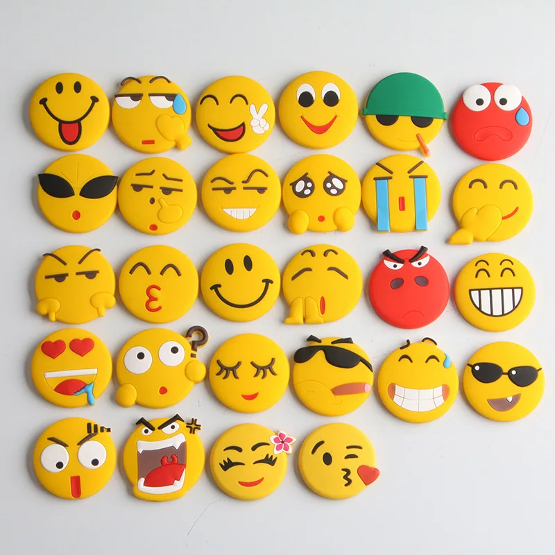Wholesale cartoon smiley fridge stickers cute cartoon fridge sticker soft