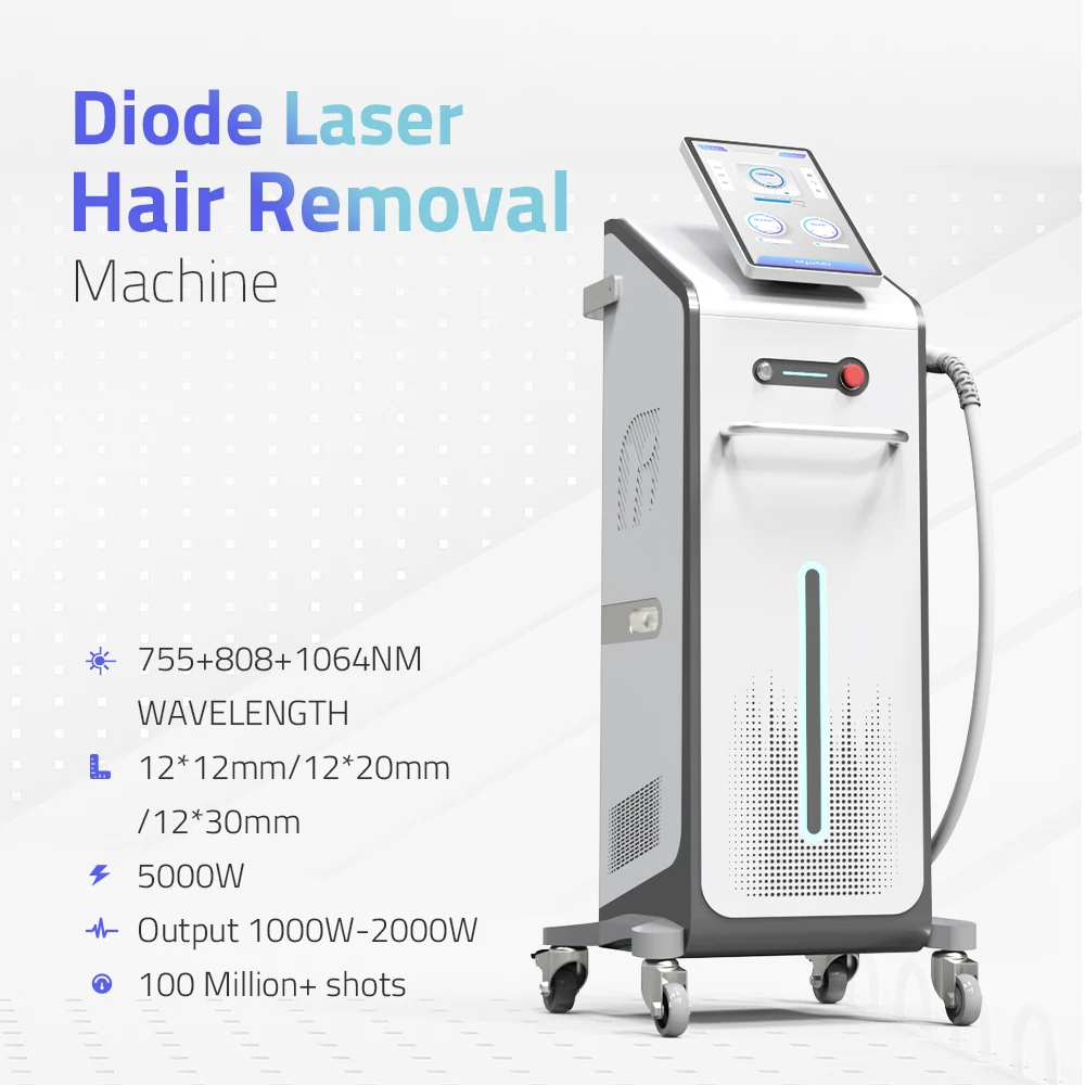 Customized Logo Permanent Painless Bikini Epilator Hair Removal Professional 808Nm Diode Laser Hair Removal Machine Price