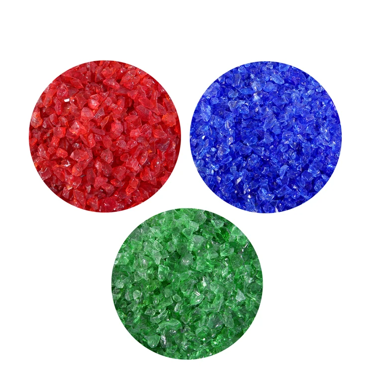 Good seller Sand Blasting Glass Sand Pretty glass pieces Colorful glass granule