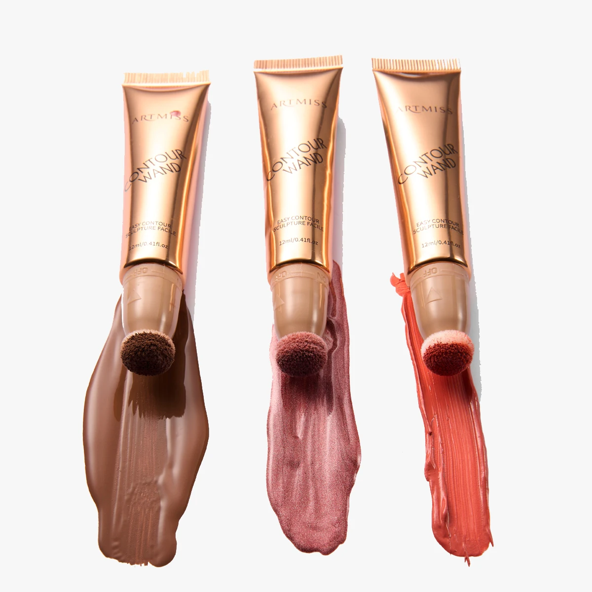 Highlighter Makeup Stick Metallic Labels Makeup Stick Face Creamy Liquid Matte Finish Blush Contouring Bronze Highlighter Stick