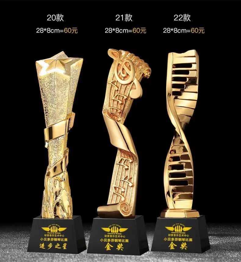 Star Thumb Diamond Award Crystal trophy medal Metal Glass Microphone Awards Crystal Music Trophy For Music Events