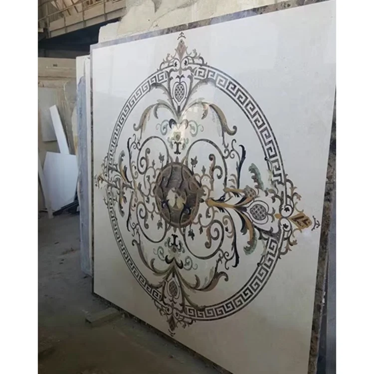Decorative Floor Tile Marble Waterjet Medallion Mosaic Slab