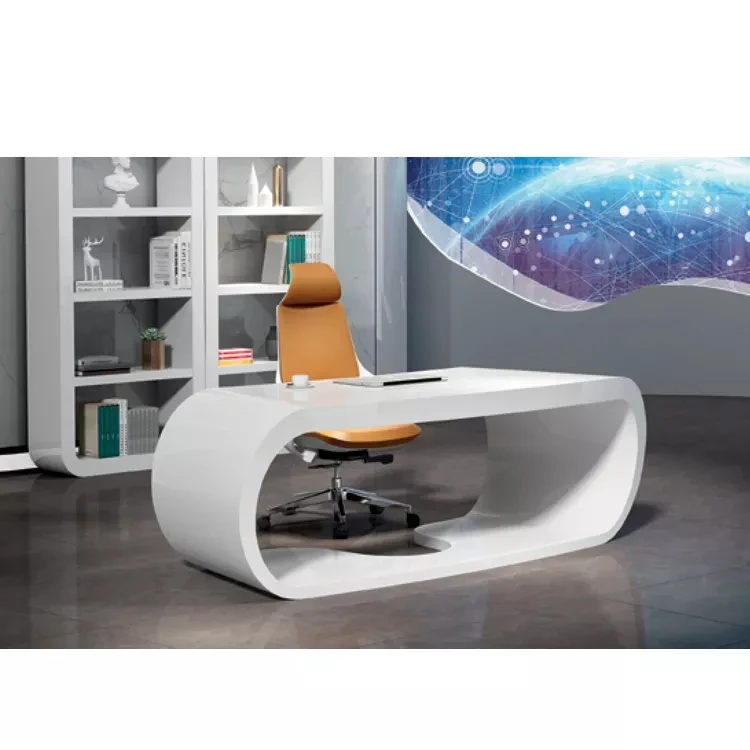 Высококачественный Офисный Набор l-образной формы стол белый офисный