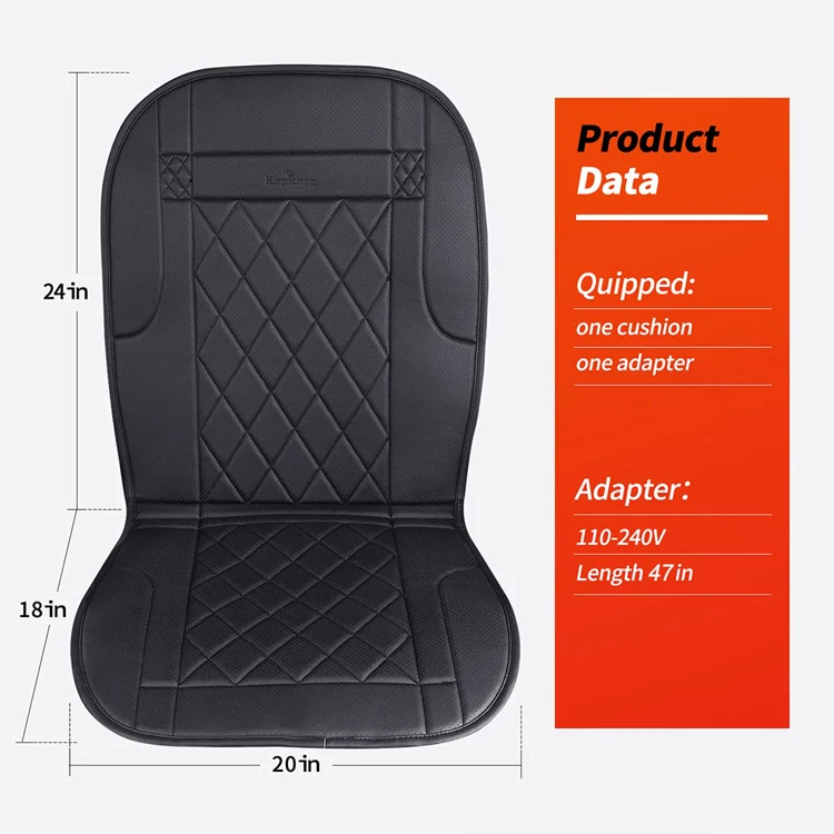 USB Chargeable Electric Foldable Washable Fast Heat Soft Warm Heated Seat Car Cover Seat Cushion