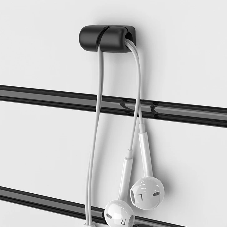 Silicone Table Cable Organizer Cord Holder Clip Wire Wholesale Cable Clips Cord Management Organizer for Office Use