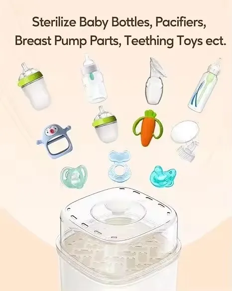 Customizable High Quality Wholesale Electric Baby Products OEM ODM  Portable Compact Steam Baby Bottle Sterilizers And Dryer