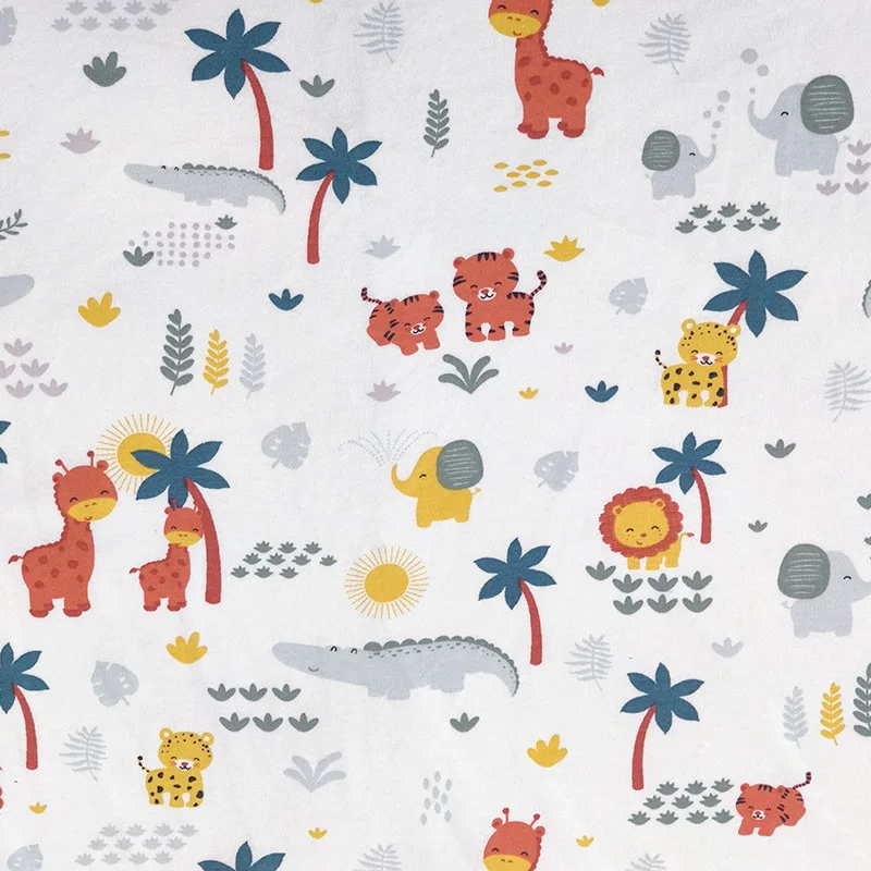 Breathable Stretch Cotton Fabric  Digital Print Customize Your DIY 95 cotton 5 spandex fabric For Kids