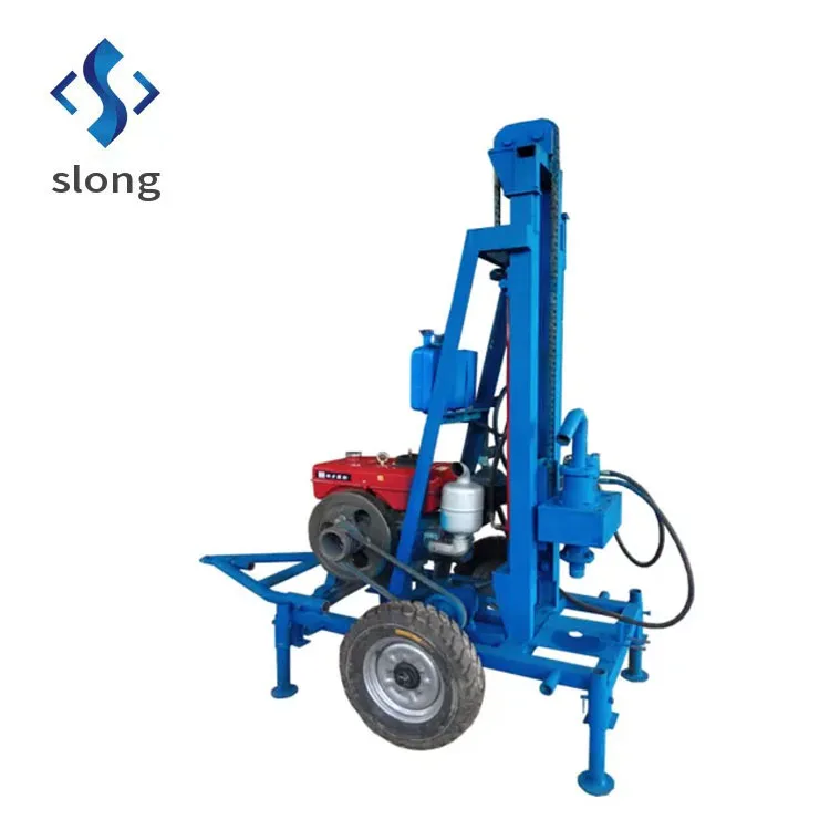 Chinese factory small portable water well drilling rig with mechanical drilling depth of 120m