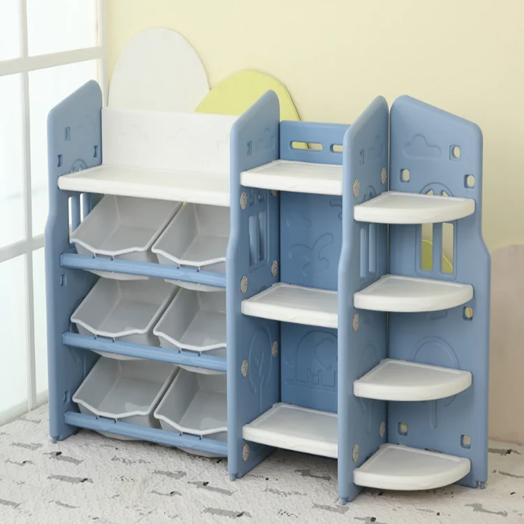 
Children Storage Rack Kids Toy Organizer & Shelf With Storage Bins 